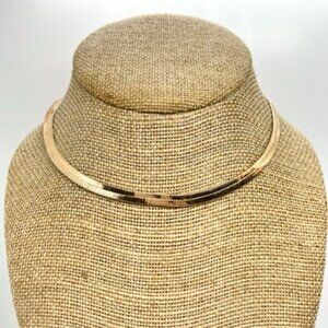 RSVP GOLD TONE HERRINGBONE CHAIN NECKLACE 16” + 3” EXTENDER FLAT CHOKER NWT